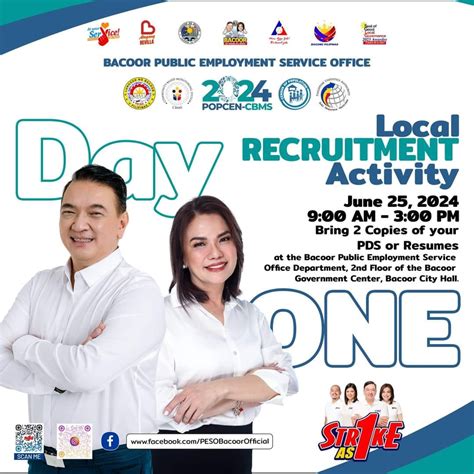 Bacoor PESO welcomes PSA – CAVITE of Ms. Liberty Jacob, .